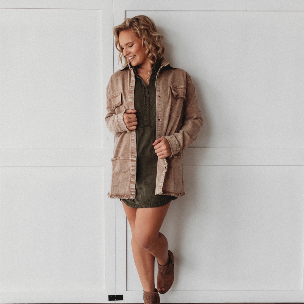 Rust Denim Jacket - Picture 3 of 4